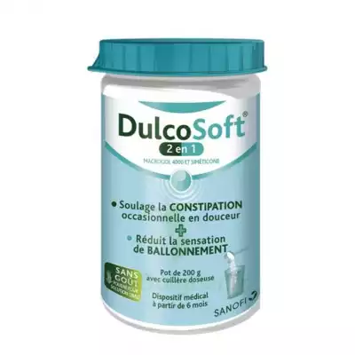 Dulcosoft 2 En 1 Constipation Et Ballonnement Poudre à Diluer Fl/200g à Voiron